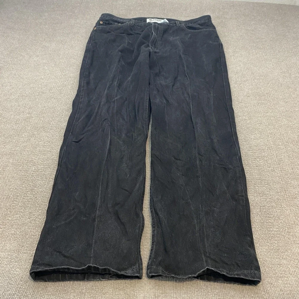 Levis Jeans Faded Black Relaxed Vintage 550 Mens 40x32 Tapered Denim 90s